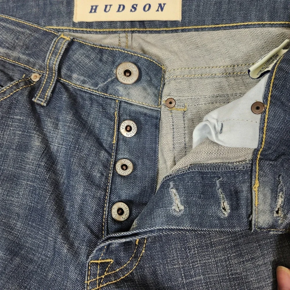 Hudson Jeans Men's‎ Straight Leg Dark Wash Denim Pants Size 34 Made in USA